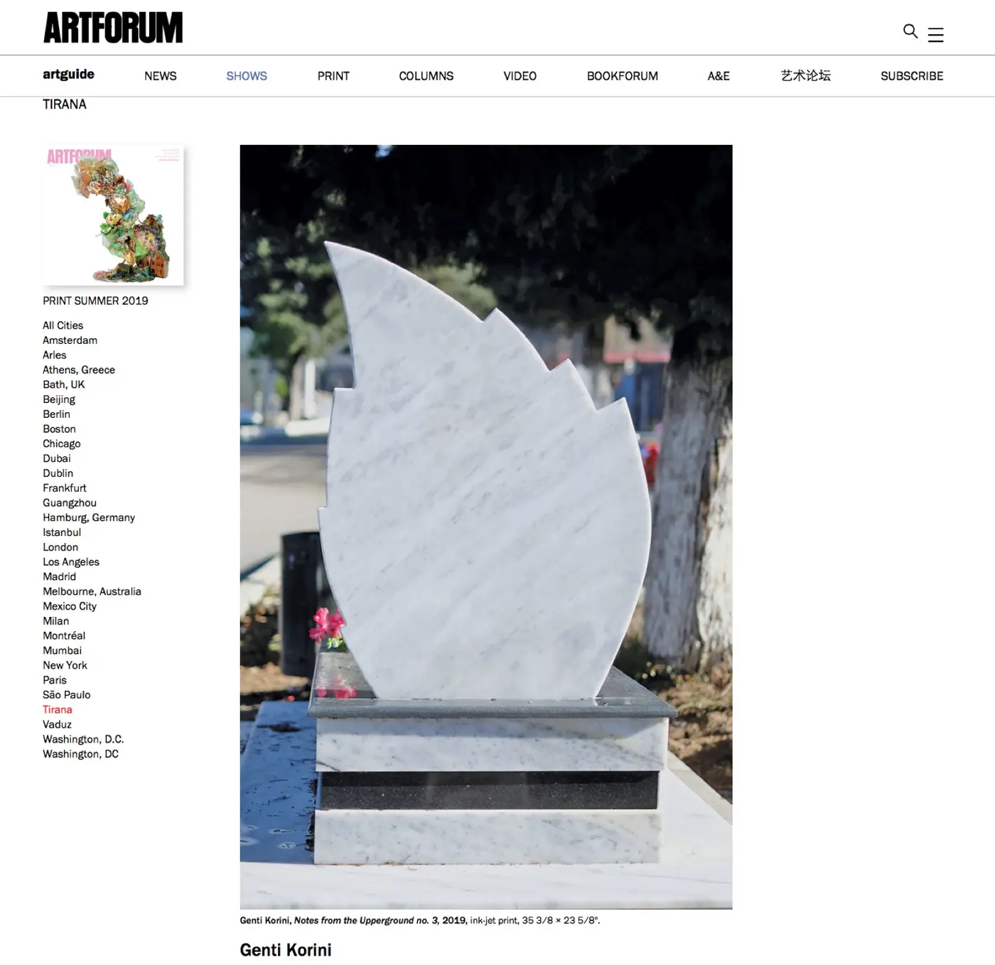 Art Forum: Genti Korini